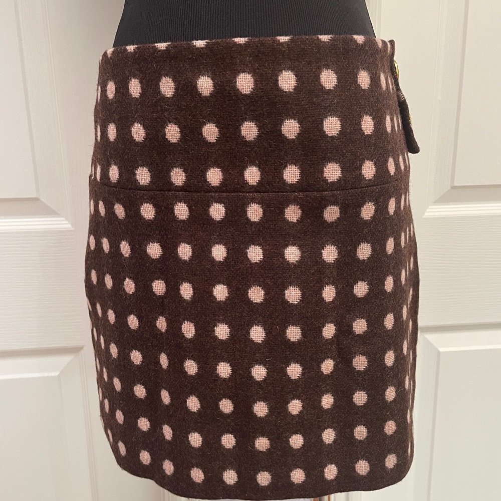 Ted Baker Mini Skirt in brown & pink, size 2